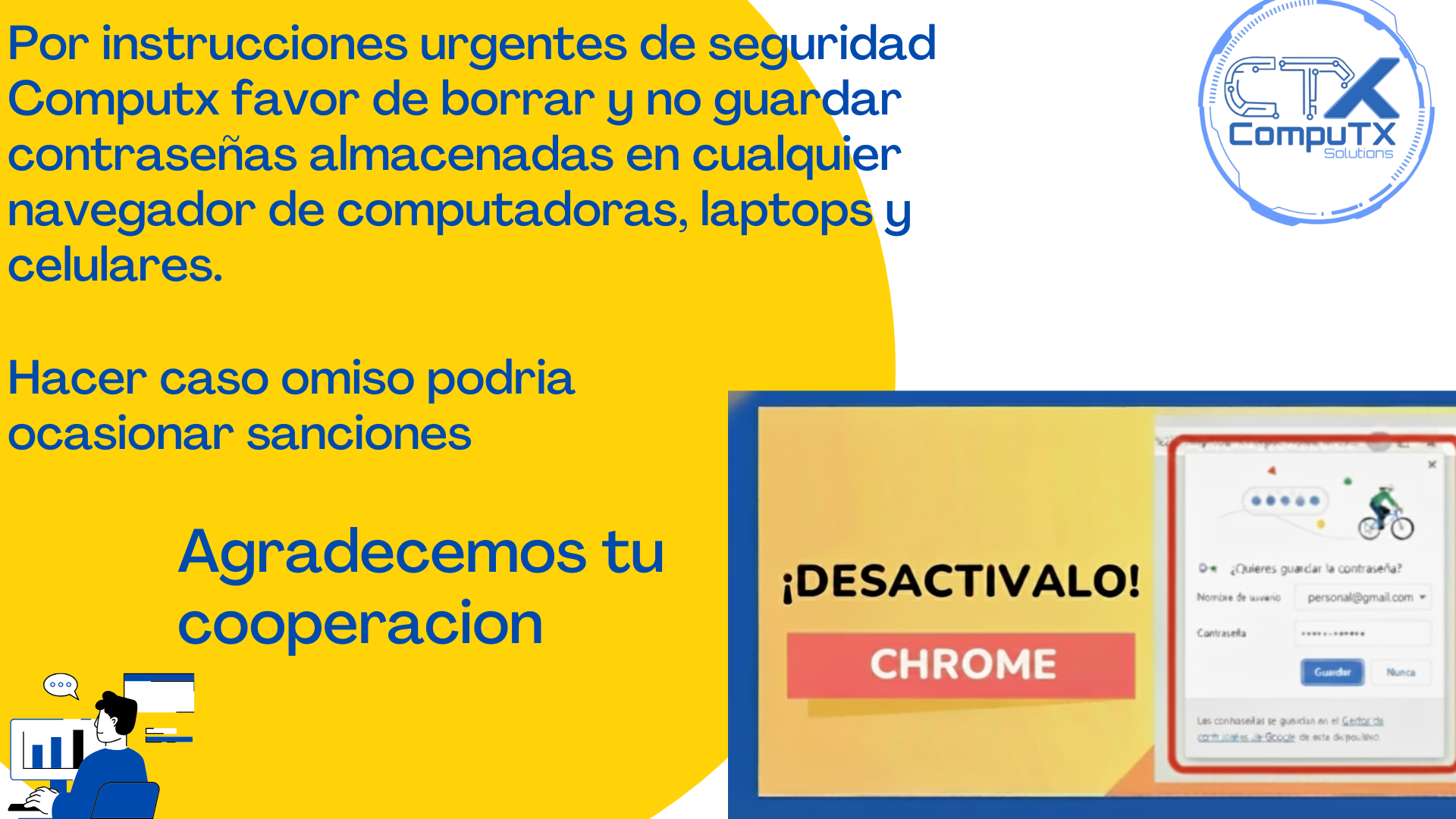 GUARDAS CONTRASEÑAS?  DESACTIVALO!